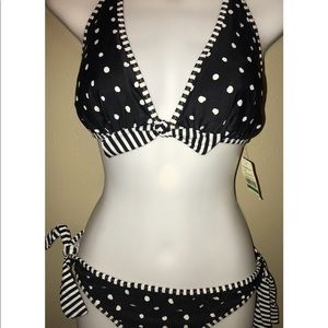 NWT tommy bahama polka dot bikini sz large